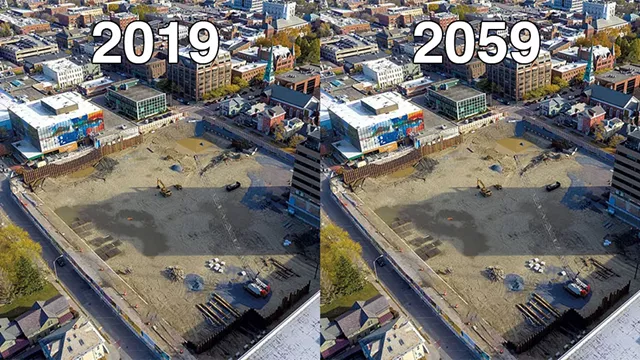 A FaceApp rendering of the forthcoming CityPlace Burlington redevelopment. - JAMES BUCK | BRYAN PARMELEE