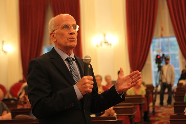 U.S. Rep. Peter Welch (D-Vt.) at the town hall meeting - KEVIN MCCALLUM