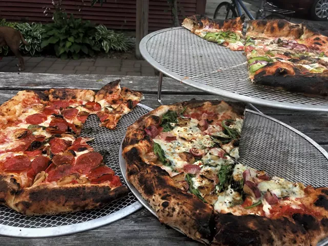 Pizza at Dogwood Bread in Wadhams, N.Y. - SALLY POLLAK