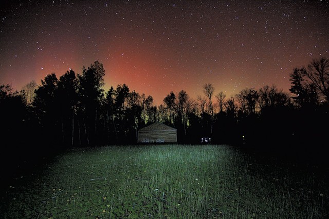 A 2013 photo of the Adirondack Sky Center observatory under the northern lights - PHOTOS COURTESY OF THE ADIRONDACK SKY CENTER