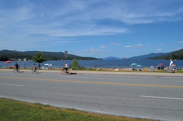 Million Dollar Beach at the south end of Lake George