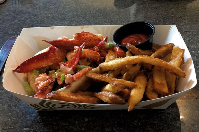 Lobster roll and French fries at Blue Paddle Bistro - JORDAN BARRY