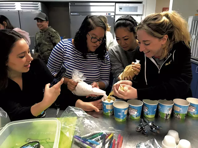 Influencers making Ben & Jerry's flavors during Inside Scoop - COURTESY OF LINDSAY BUMPS