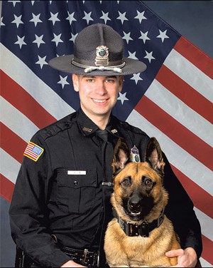 Officer Joshua Lillis and K-9 Ozzy - COURTESY OF NEWPORT POLICE DEPARTMENT