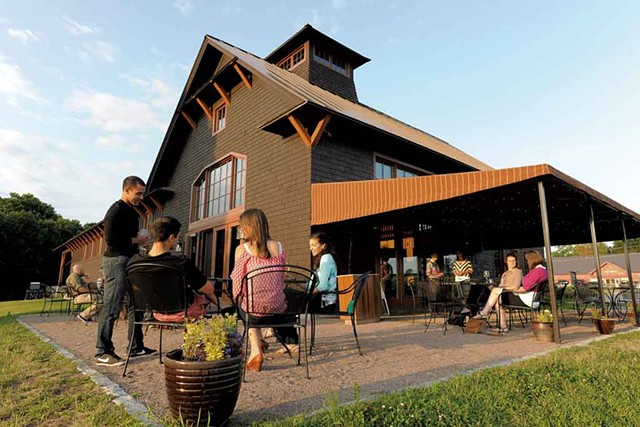 Outdoor patio at the vineyard - COURTESY OF SHELBURNE VINEYARD