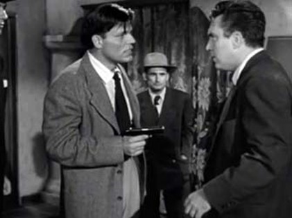 Neville Brand (L), as the gun-crazy Chester, steals most of the scenes he's in. - CARDINAL PICTURES / PUBLIC DOMAIN