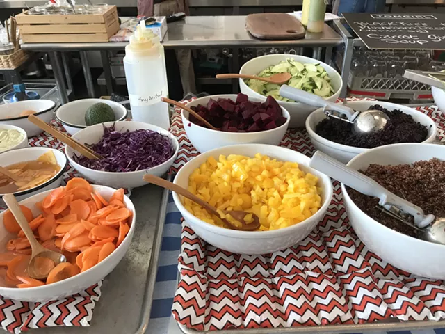 Salad bar at Tomgirl Kitchen - SALLY POLLAK