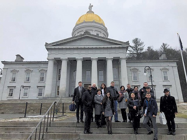 A Ukrainian delegation visiting Vermont in April - COURTESY OF JAMES GUNGER