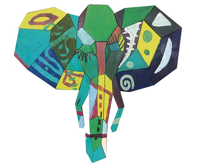 Mary Lacy's elephant Paint Puzzle - COURTESY OF MARY LACY