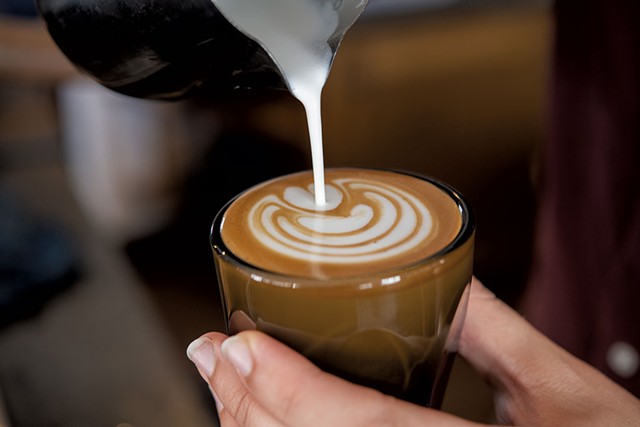 A Gibraltar being poured at Royal Oak Coffee - FILE: CALEB KENNA