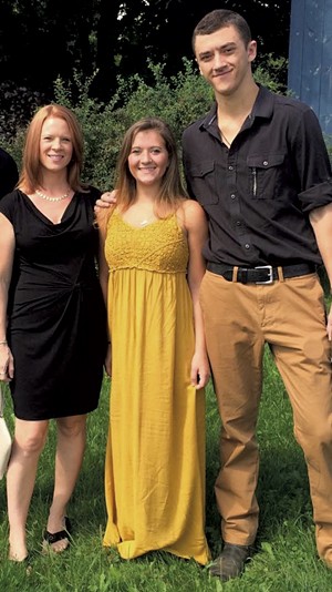 Chase with mom Heather (left) and sister Lindsey