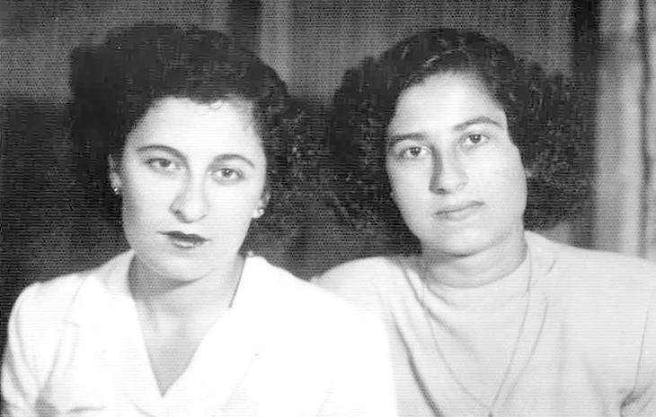 Mountaha (right) with her childhood friend Nadia Abdullah