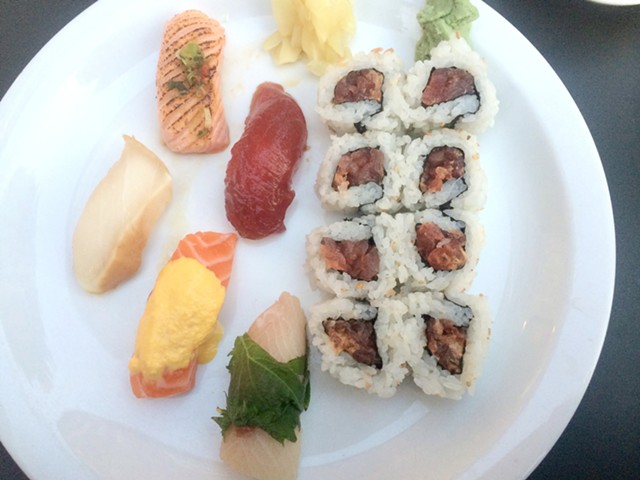 Special sushi sampler at San Sai Japanese Restaurant - ALICE LEVITT