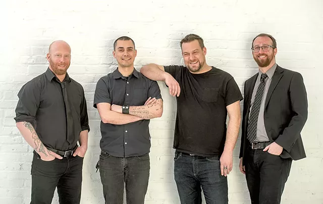 From left: Aaron Wisniewski, Matt Flego, Erik Cooper and Sam Wisniewski - COURTESY OF OVR TECHNOLOGY
