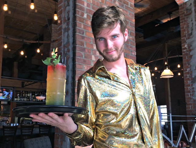 "I like to be embarrassed," said server Jordan of being photographed with the Zombie on the Beach ($10). - ALICE LEVITT