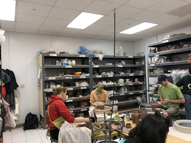 Clay artists at work in the studio at 405 Pine Street - MOLLY WALSH