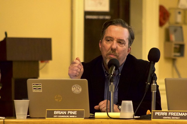 Brian Pine (P-Ward 3) advocates reinvestment in Burlington Telecom - DEREK BROUWER