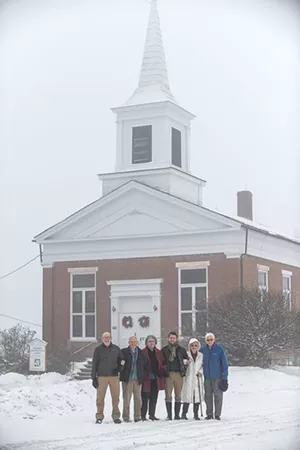 From left: David Andrews, Dan Wright, Heidi Willis, Rev. Daniel Cooperrider, Carol Spooner and Reggie Spooner - CALEB KENNA