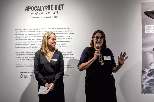 BCA Center curator and director of exhibitions Heather Ferrell (left) and guest curator Stella Marrs - LUKE AWTRY