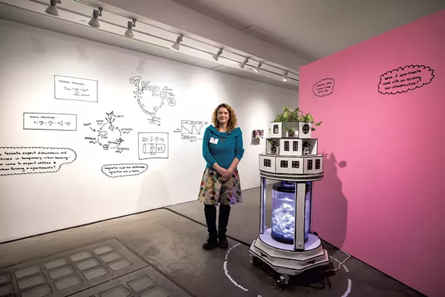 Local artist Jane Adams and her installation - LUKE AWTRY