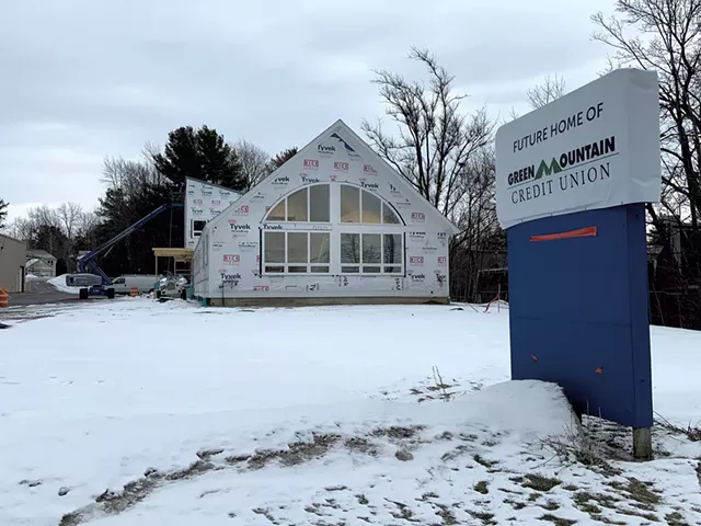 Green Mountain Credit Union branch under construction - PHOTOS: KEN PICARD