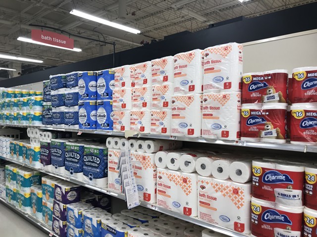 Toilet paper aisle in the new Hannaford - SALLY POLLAK