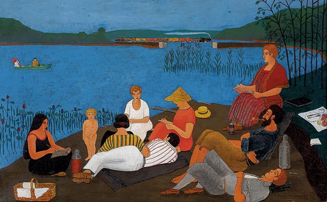 “Picnic, Shaker Lake, Alfred, Maine” by Samuel Wood Gaylor - COURTESY OF FLEMING MUSEUM OF ART