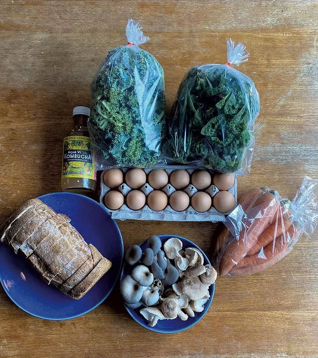 Bread, vegetables and other local groceries from Mieko Ozeki's pantry - COURTESY PHOTO