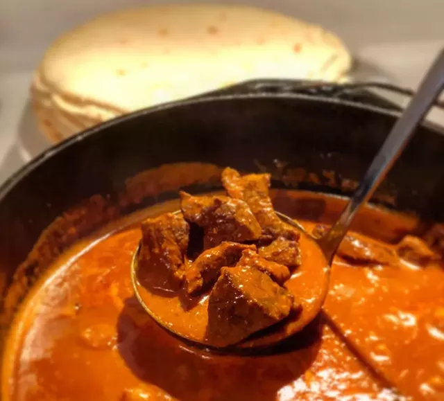 Chile Colorado and housemade flour tortillas - COURTESY OF MARA WELTON