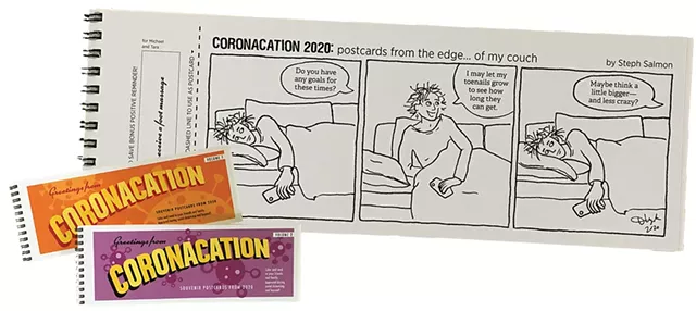 "Greetings From Coronacation: Souvenir Postcards From 2020," Volumes 1 & 2 by Stephanie Salmon