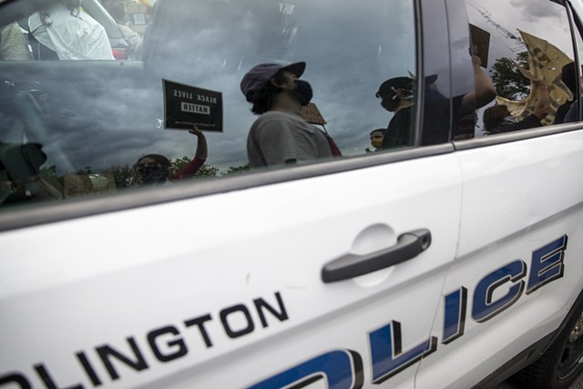 The demonstrators Saturday marched to police headquarters - FILE: JAMES BUCK