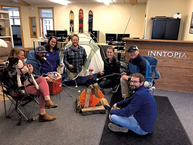 Stowe-based Inntopia's staff pre-COVID-19 - COURTESY