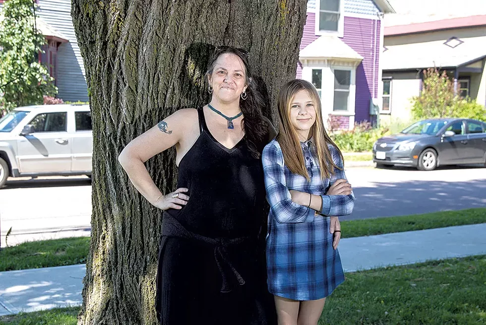 Rebecca Campbell and daughter Sam - JAMES BUCK