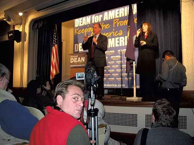 Heath Eiden filming Howard Dean in 2004 - COURTESY OF HEATH EIDEN