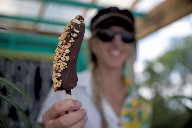 Frozen banana from Christie's Gone Bananas - JAMES BUCK