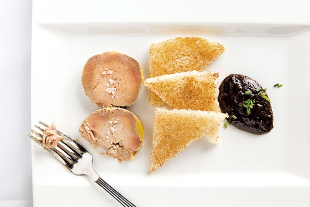 Foie gras torchon at Bistro de Margot - OLIVER PARINI