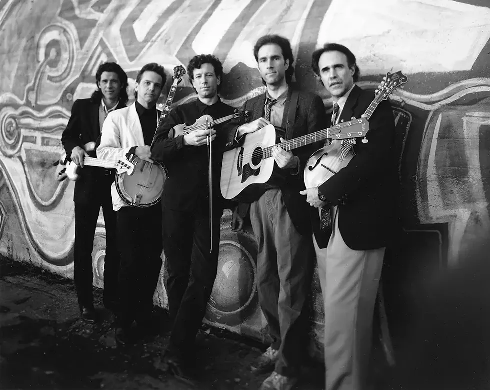 Breakaway (left to right): Peter Riley, Gordon Stone, Gene White, Andy Greene and Andy Sacher, 1991 - COURTESY OF LAURY SHEA
