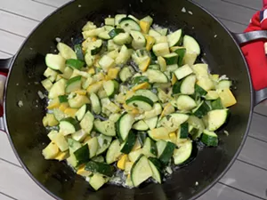 Cooking down zucchini and summer squash - MELISSA PASANEN ©️ SEVEN DAYS