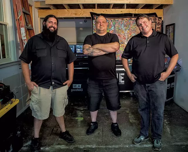 From left: Josh Rowe, Kyle Rose and Jason Liggett of Satellite Arts Productions - LUKE AWTRY