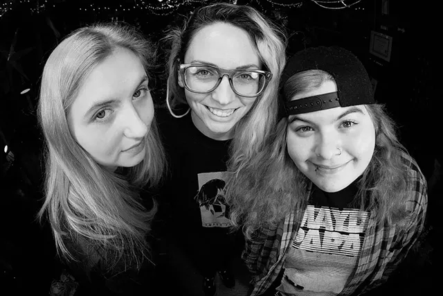 From left: Big Heavy World crew member Mollie Allen, author Shawna Potter and crew member Cadence Gentley - COURTESY OF BIG HEAVY WORLD