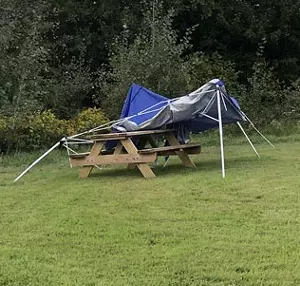 Tent fail at Bellows Free Academy Fairfax - COURTESY OF SAYBRA VARISANO