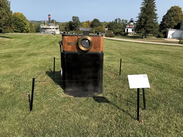 "Luxus Camera" by Peter Kirkiles in Shelburne Museum's "At Scale" exhibition - SALLY POLLAK ©️ SEVEN DAYS