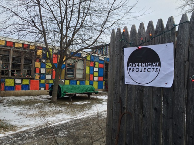 Outside the Overnight Projects outpost at 339 Pine - RACHEL ELIZABETH JONES