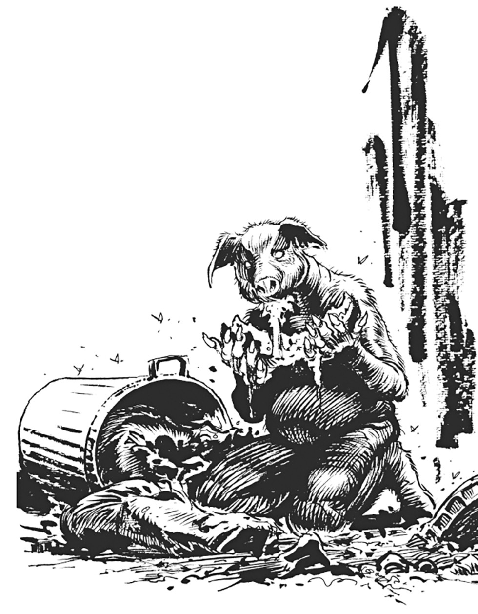 Illustration of Pigman by Stephen R. Bissette - COURTESY