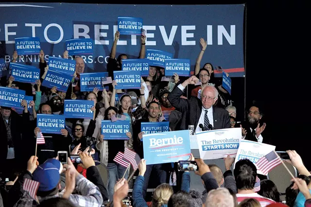 Sen. Bernie Sanders Friday in Dubuque, Iowa - MATTHEW TERRY