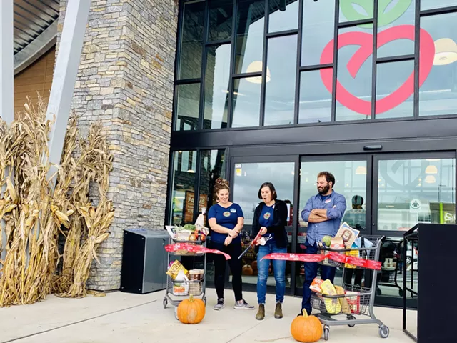 From left: Nina Lesser-Goldsmith, Katy Lesser, Eli Lesser-Goldsmith at October 28 ribbon cutting - COURTESY OF HEALTHY LIVING