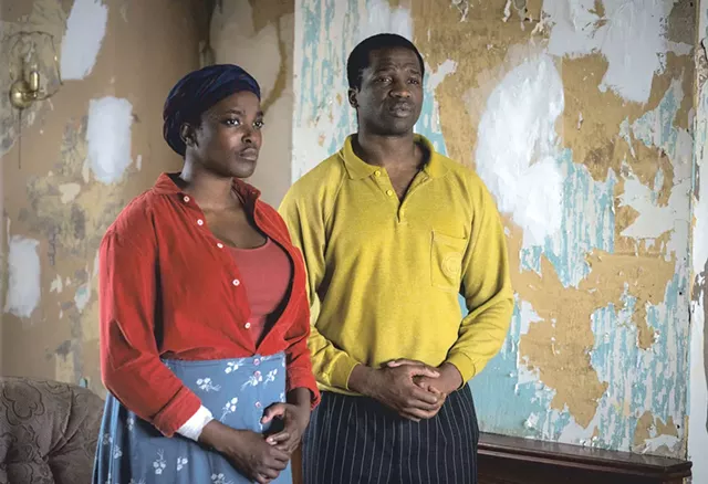 HOME FRONT Mosaku (left) and Dirisu play a refugee couple facing a supernatural threat in Weekes' thoughtful scare film. - AIDAN MONAGHAN/NETFLIX