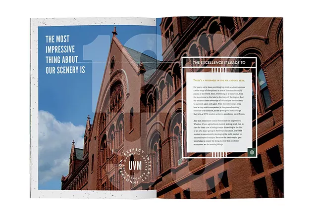 Working concept from the rebranding campaign for UVM