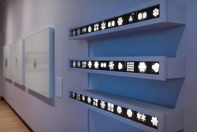 Wilson "Snowflake" Bentley's glass plate lantern slides - COURTESY OF SHELBURNE MUSEUM