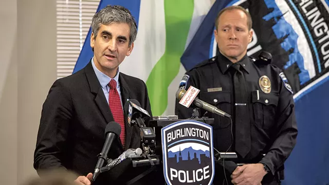 Mayor Miro Weinberger (left) and acting Chief Jon Murad - FILE: LUKE AWTRY